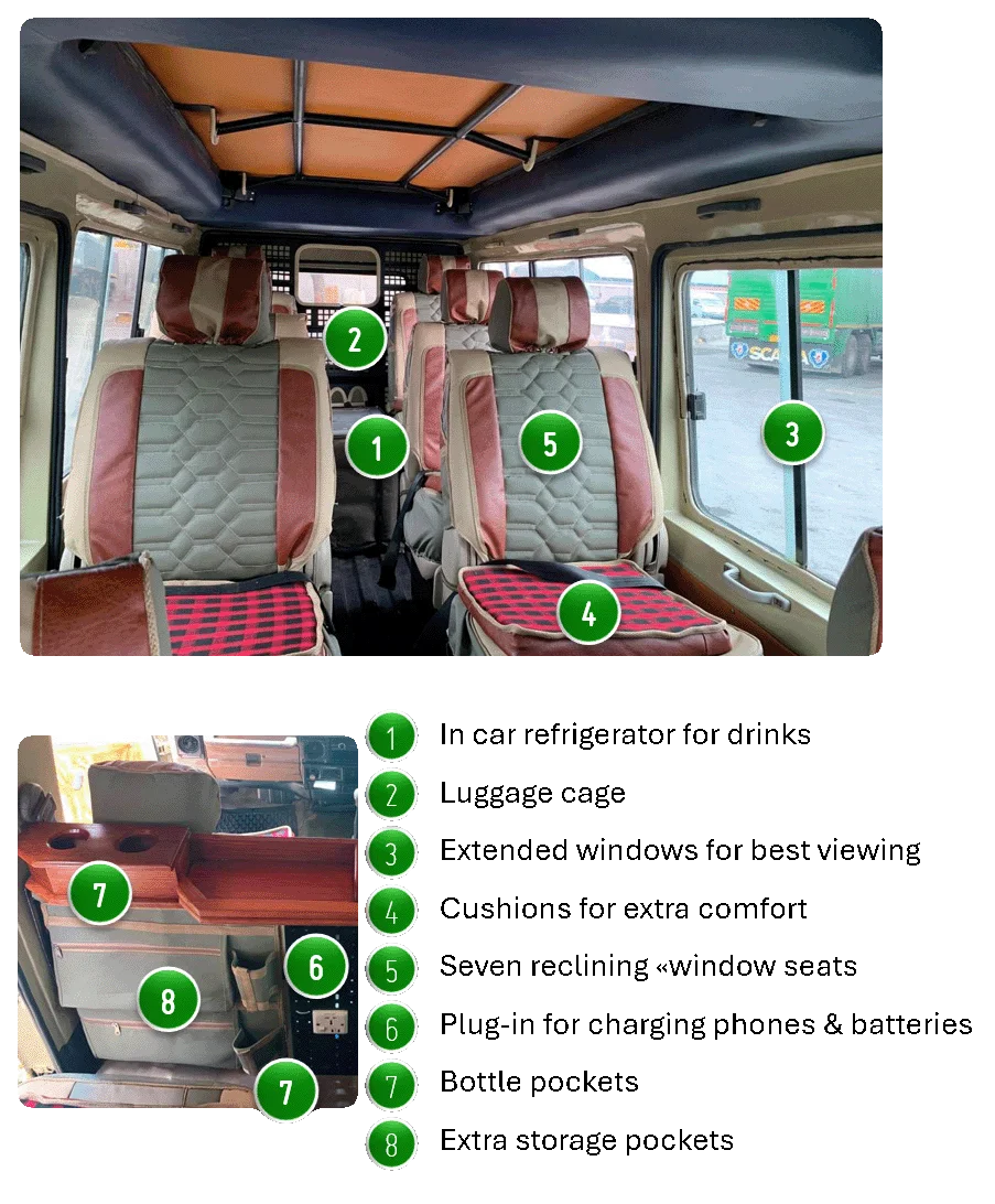 Endelevu Landcruiser is best safari car in southern Tanzania Fully equipped extended Landcruiser by Endelevu